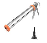 Uqezagpa Pistolet à calfeutrer professionnel en aluminium avec buse précise pour application de mastic, tâches de collage, réparation de verre à domicile