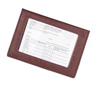 Uqezagpa Pochette de passeport légère en PVC avec fenêtre transparente pour documents et rangement de cartes pour passeport pratique en PVC, bordeaux, Beauté de masse