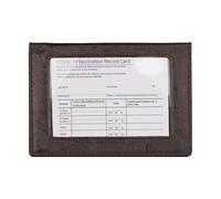 Uqezagpa Pochette de passeport légère en PVC avec fenêtre transparente pour documents et rangement de cartes pour passeport pratique en PVC, Couleur café., Beauté de masse