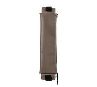 Uqezagpa Pochette en cuir avec bandes élastiques réglables avec fermeture éclair pour ordinateur portable, planificateur, journal, étudiant, marron