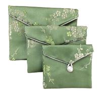 Uqezagpa Pochettes en brocart pour boucles d'oreilles d'inspiration antique - Portable pour ranger des bijoux en toute sécurité - Utilisation quotidienne