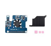 Uqezagpa Poe Ethernets Power Poe Supply Module d'extension avec ventilateur 802.3AF pour carte d'extension 5 chapeaux