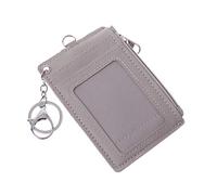 Uqezagpa Porte-badge portable en cuir pour homme, gris, Beauté de masse