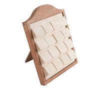 Uqezagpa Porte-bijoux en bois avec doublure en flanelle, rangement sécurisé pour plusieurs bagues dans les magasins ou les chambres à coucher, vitrine portable pour comptoir