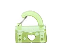 Uqezagpa Porte-clés contemporain creux en acrylique pratique pour sac à main, pendentif pour sac à dos, fournitures scolaires, décoration créative de sac à main, b