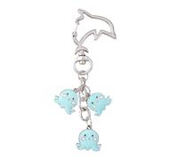 Uqezagpa Porte-clés élégant en forme de créature océanique en forme de pieuvre apportant une touche de couleur vibrante et amusante à la vie quotidienne. Porte-clés unique, b, taille unique