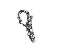 Uqezagpa Porte-clés en acier inoxydable avec tête de mort gothique pour homme - Design unique - Joli porte-clés multifonction pour anniversaire, Noël, s, taille unique
