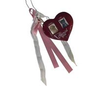 Uqezagpa Porte-clés en forme de cœur avec pendentif en forme de cœur - Chaîne unique adaptée à toutes les occasions, taille unique, Comme décrit, Comme décrit.