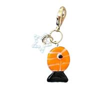 Uqezagpa Porte-clés en forme de poisson en cristal avec fermeture pour femme et fille, 5, 3,5 cm