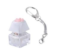 Uqezagpa Porte-clés en silicone avec boutons de clavier mécaniques en forme de pattes de chat pour adultes