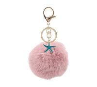 Uqezagpa Porte-clés unique en forme d'étoile de mer en fourrure léger et portable, parfait pour les personnes à la pointe de la mode, porte-clés en peluche douce, E, taille unique