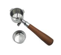 Uqezagpa Porte-filtre expresso 51 mm pour une distribution uniforme de la pression - Panier filtrant à trois oreilles avec partie inférieure pour machine à café - Panier filtrant en acier inoxydable