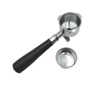 Uqezagpa Porte-filtre expresso 51 mm pour une distribution uniforme de la pression - Panier filtrant à trois oreilles avec partie inférieure pour machine à café - Panier filtrant en acier inoxydable