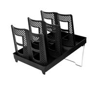 Uqezagpa Porte-gobelets en papier et couvercles pour économiser de l'espace - Distributeur de gobelets pliable pour la maison, le bureau ou le café avec 6