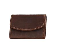 Uqezagpa Portefeuille tendance petit portefeuille compact pour femme en cuir synthétique court portefeuille à deux volets porte-cartes de crédit pochette simple sac à main à deux volets, café, Beauté