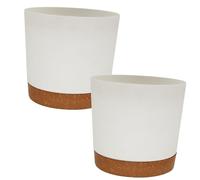 Uqezagpa Pot de fleurs suspendu pour balcon - Pot de fleurs à suspendre - Jardinière cylindrique avec plateau de drainage