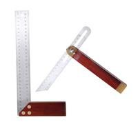 Uqezagpa Precisions Outil de bricolage d'angle biseauté coulissant et règle carrée avec poignée en bois Simple à utiliser