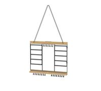 Uqezagpa Présentoir à bijoux multicouche avec finition en acier au carbone et bois pour une classification facile et un rangement sécurisé