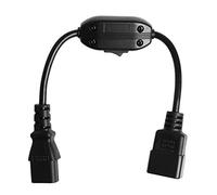 Uqezagpa Rallonge C14-C13 320 C13 femelle vers C14 mâle avec câble adaptateur d'alimentation marche/arrêt 10 A