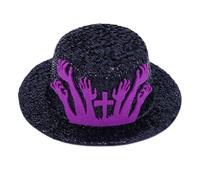 Uqezagpa Retros Chapeau de gentleman unisexe élégant et décoratif pour carnaval pour fêtes à thème et événements spéciaux Unisexe feutré