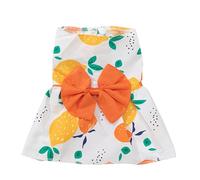Uqezagpa Robe pour chien imprimé fleurs avec nœud papillon Printemps Mariage Jupe pour chien Sweet Small Lovely Dogs