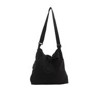 Uqezagpa Sac à bandoulière avec cordon de serrage pour femme - Sac d'école médiéval - Grande capacité - Messagers de grande capacité pour femme - Bandoulière médiévale en nylon, Noir , One Size