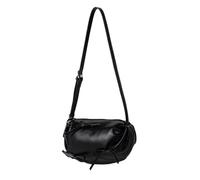 Uqezagpa Sac à bandoulière décontracté en cuir PU souple avec nœud papillon couleur unie fermeture éclair pour un usage quotidien et le shopping Sac à bandoulière coréen, Noir , One Size