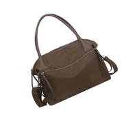 Uqezagpa Sac à bandoulière décontracté en nylon léger de grande capacité, multifonctionnel sous les aisselles, sac à main réglable pour les trajets quotidiens, grande capacité, épaule de voyage, café