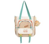 Uqezagpa Sac à bandoulière en nylon pour femme - Style décontracté - Pour étudiant - Grande capacité - Messagers d'école - Livre - Bandoulière en nylon - Grande capacité, kaki, One Size