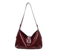 Uqezagpa Sac à bandoulière sophistiqué avec accent punk unique à boucle pour femmes modernes vintage en cuir PU grand sac à main à bandoulière tendance banlieusards sac à main en cuir, a, One Size