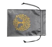 Uqezagpa Sac à cartes de jeu de société avec cordons de serrage - Sac en flanelle - Pochette à bijoux - Organisateurs de cartes oracles - Sorcellerie, Ztd08, 13*18cm