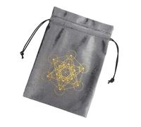 Uqezagpa Sac à cartes de jeu de société avec cordons de serrage - Sac en flanelle - Pochette à bijoux - Organisateurs de cartes oracles - Sorcellerie, Ztd12, 13*18cm