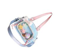Uqezagpa Sac à main confortable en nylon léger avec affichage transparent pour étudiants, sac à bandoulière spacieux sur le thème de la culture Otaku, bleu ciel, One Size