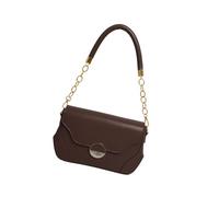 Uqezagpa Sac à main de soirée unique en cuir PU avec sangle de chaîne, sac à main sous les bras pour femme à la recherche d'un look élégant et tendance, Couleur café., One Size