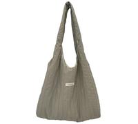 Uqezagpa Sac de courses élégant en polyester avec de grandes poches, sac de courses décontracté, sac à main à bandoulière pour le bureau et les loisirs, fourre-tout décontracté pour femme, gris, One