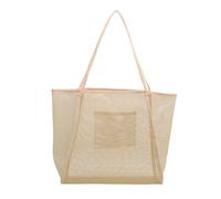 Uqezagpa Sac de plage tendance pour femme, épaules en maille, jouet de sable, sac à main de grande capacité, sac à main de vacances, bord de mer, sac à main de grande capacité, jouet de sable, kaki