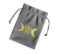 Uqezagpa Sac de rangement en flanelle pour cartes de jeu de société avec cordons de serrage - Sac de rangement pour cartes oracles - Runes - Cadeau de voyage - Pochettes à bijoux en flanelle
