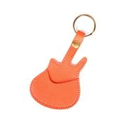 Uqezagpa Sac de rangement multifonction en cuir avec porte-clés pour médiators de guitare, a