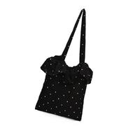 Uqezagpa Sac fourre-tout tendance sac à bandoulière à volants en mousseline de soie Hoboes sac à main simple sacoche sac à main décontracté pour le travail, les rendez-vous, l'université sacs à dos de
