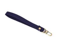 Uqezagpa Sangle de poignet de rechange en similicuir pour sac à main, bleu marine