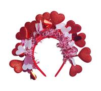 Uqezagpa Serre-tête à paillettes avec cœur pour fête de la Saint-Valentin, bandeau confortable pour festivals, célébrations, accessoires