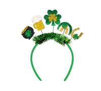 Uqezagpa Serre-tête de fête de patricks de plusieurs types de trèfle, bandeau irlandais pour couple, bandeaux irlandais pour femmes, filles et hommes