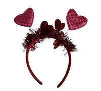 Uqezagpa Serre-tête de Saint-Valentin en feutre à paillettes en forme de cœur Accessoires pour cheveux pour fêtes et accessoires photo Festival Accessoire pour cheveux