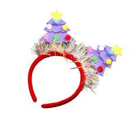Uqezagpa Serre-tête festif vert sapin de Noël pour enfants et adultes - Accessoire confortable en feutre - Facile à porter - Décoration d'événement scolaire