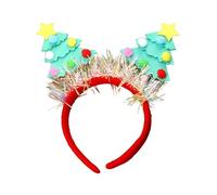 Uqezagpa Serre-tête festif vert sapin de Noël pour enfants et adultes - Accessoire confortable en feutre - Facile à porter - Décoration d'événement scolaire