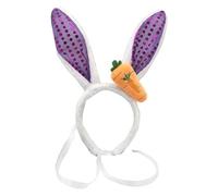 Uqezagpa Serre-tête Happy Easter pour enfant et adulte - Serre-tête oreilles de lapin - Accessoires de jeu de rôle - Accessoires pour cheveux pour fêtes et rassemblements