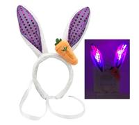 Uqezagpa Serre-tête Happy Easter pour enfant et adulte - Serre-tête oreilles de lapin - Accessoires de jeu de rôle - Accessoires pour cheveux pour fêtes et rassemblements