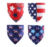 Uqezagpa Serviette de salive pour animal de compagnie Décoration Julycostume Serviette triangulaire Écharpe pour chien Écharpe pour animal domestique 4 juillet