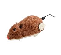 Uqezagpa Simulation à remonter en peluche souris sautant en peluche réaliste avec queue tourbillonnante à ressort jouet pour chien jouet interactif cadeau