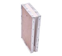 Uqezagpa Soufflet de fumoir en cuir PVC contreplaqué Boîte de rechange avec clip pour fournitures d'apiculture Fumoir